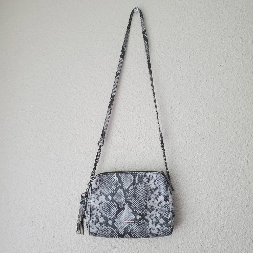 Aldo Crossbody Handbag Medium Snake Design Shoulder Strap Dual Partition Pockets